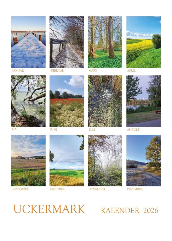 Kalenderbilder Landschaftskalender Uckermark 2026